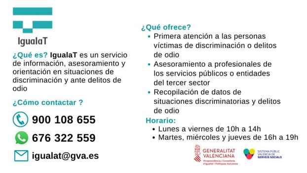 IgualaT cumple un ao en la lucha contra la discriminacin en la Comunidad Valenciana