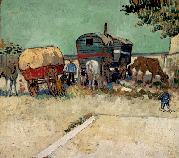 Vincent van Gogh. 'Las caravanas, campamento gitano cerca de Arles', 1888.  RMN-Grand Palais (Muse d’Orsay) / Herv Lewandowski