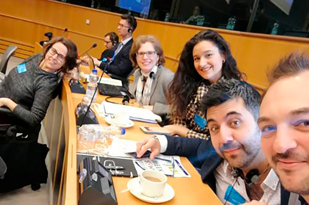 Miembros del equipo Internacional en la Roma Week en el Parlamento Europeo