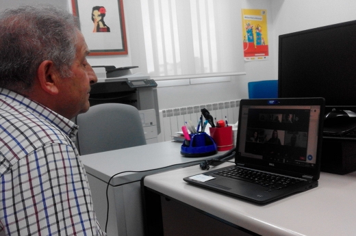 Jose Salazar, nuestro voluntario más longevo, inaugurando las IV Jornadas Estatales de Voluntariado.