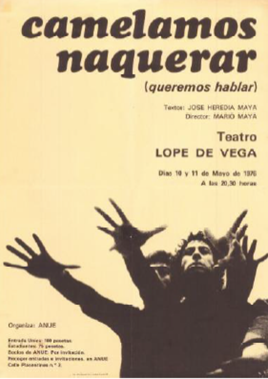 Cartel de la obra de teatro Camelamos Naquerar
