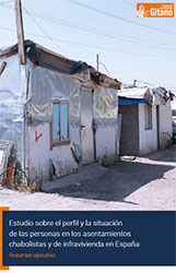 Portada del estudio Study of the characteristics and circumstances of people living in slum and substandard housing settlements in Spain