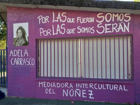 El Mural feminista del CEIP Núñez de Arenas de Madrid, reconoce el papel de Adela Carrasco de FSG Madrid