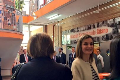 S.M. La Reina, Doa Letizia, en la sede de la FSG en Madrid