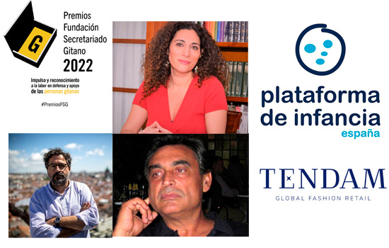 La Plataforma de Organizaciones de Infancia, la empresa TENDAM, Pastora Filigrana, Gonzalo Fanjul, Ricardo Borrull y Enrique Giménez, galardonados con los Premios Fundación Secretariado Gitano 2022