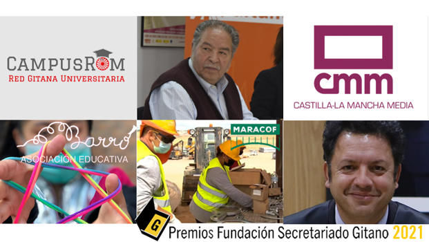 Maracof, Asociación Barró, CampusRom, Marcos Santiago, TV Castilla-La Mancha y Bartolomé Jiménez, galardonados con los Premios Fundación Secretariado Gitano 2021