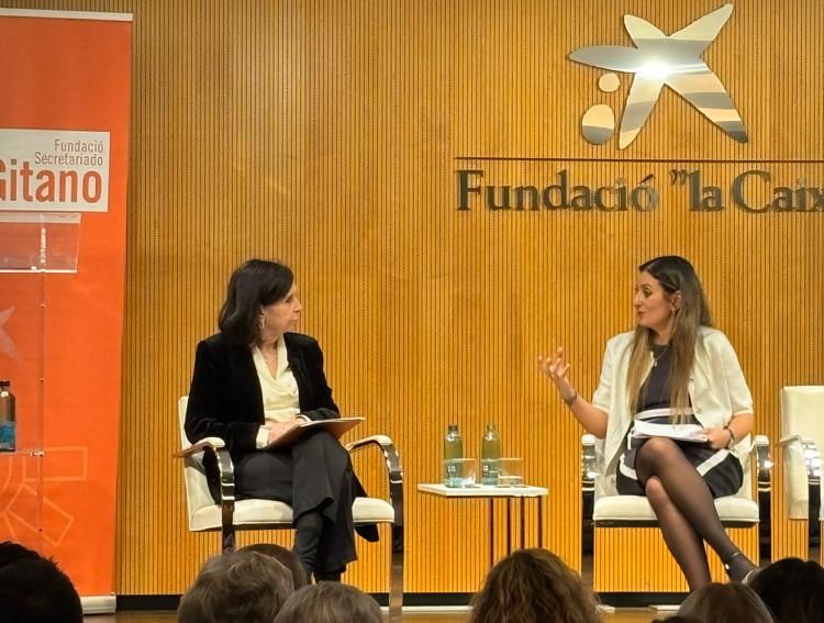 Momento de la jornada Di�logos por la Interculturalidad en el Palau Macaya de Barcelona