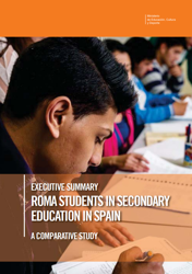 Portada del estudio Executive summary. Roma Students in secondary education in Spain. A comparative study