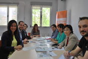 Los candidatos a la Presidencia de la Comunidad de Madrid y la Alcaldía por el partido Ciudadanos visitan la sede central de la FSG