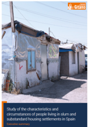 Portada del estudio Study of the characteristics and circumstances of people living in slum and substandard housing settlements in Spain