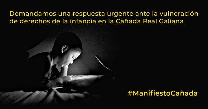 Children’s organizations demand an urgent response in the Caada Real (one of the largest slums in Madrid, Spain)