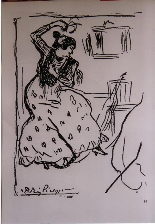 Bailaora flamenca, 1901<br>Pablo Ruiz Picasso<br>