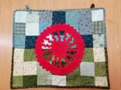 Bandera gitana en patchwork para celebrar el 8 de abril en Gozón (Asturias)