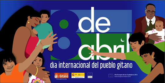 Cartel conmemorativo del Día Internacional del Pueblo Gitano, de la FSG.