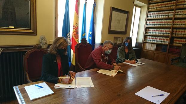 FSG Asturias y el Ayuntamiento de Oviedo firman un convenio de colaboracin para el programa de empleo ACCEDER, el de intervencin educativa y de integracin de la poblacin inmigrante de los pases del Este de Europa