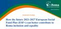 Updated EURoma’s position paper on 2021-2027 ESF+ Regulation